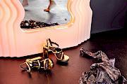 Salvatore Ferragamo shoes, Agent Provocateur body, Ultrafragola mirror by Ettore Sottsass