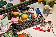 A Messy Desk of an Employee Who is Quietly Quitting